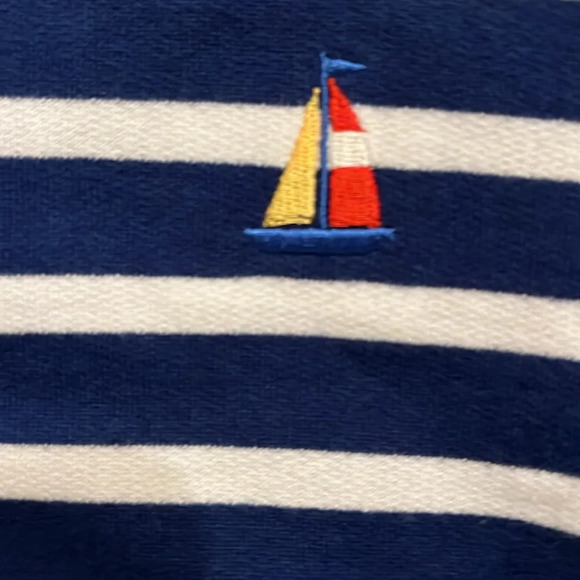 Little Me Boy’s Blue and White Long Sleeve Shirt and Short Set Size 3T - Picture 4 of 8